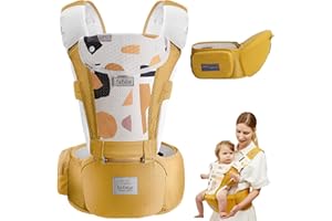 Bebear Portabebés,Bebamour Portabebés de 0 a 36 meses, mochila portabebés con malla de aire 3D para recién nacidos y niños pequeños(Baby Carrier, 3D Air Yellow)
