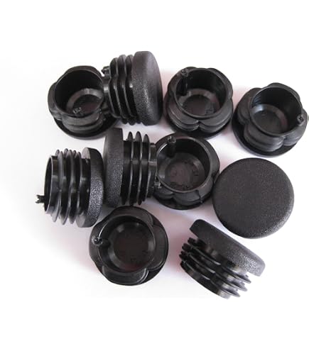 Round Plastic End Caps For Tubes & Pipes – Black Inserts & Plugs, 10mm To 140mm