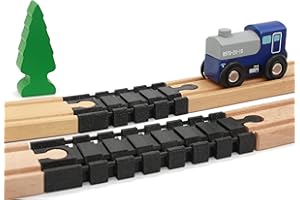 Locorico - 2 Rails Extensibles pour Train en Bois Compatibles Brio