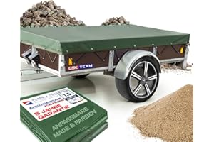 PLANE 4 YOU Saris Bâche de remorque, sur mesure, bâche plate pour remorque de voiture, bâche en PVC imperméable avec accessoires de remorque (vert bronze, mat, 232 x 132 x 6 cm)