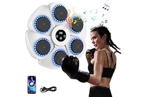 Vulaop Music Boxing Machine,LED Elektronische Musik Boxing Machine mit Boxhandschuhen,9 Geschwindigkeitsmodi und Zählmodus Unterstützt Bluetooth,Fokus Agility Training ﻿ ﻿ ﻿