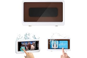 Manqyi Dusch Handy Ständer, Shower Phone Holder, Wasserdicht Handyhalterung Box, Touchscreen Handy Wandhaltrung， Dusch Handyhalterung, Dusch Handyhülle, Badewanne Handyhalterung Dusche für Bad Küche