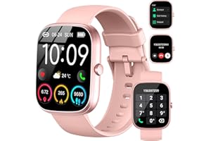 UAUE Smart Watch for Women, Answer/Make Calls Fitness Watch, 1.91" Smartwatches with Heart Rate Sleep Monitor/Step Counter, 110+ Sports Fitness Tracker IP68 Waterproof Activity Trackers for Android IOS