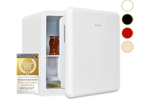 Exquisit Mini Kühlschrank CKB45-0-031F weißPV | Kühlbox 47 L Volumen | Hotelkühlschrank | Kühlschrank klein ohne Gefrierfach | Mini Kühlschrank Retro Style