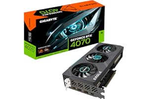 Gigabyte Carte Graphique GeForce RTX 4070 Eagle OC 12G, 3 Ventilateurs WINDFORCE, 12 Go 192 Bits GDDR6X, GV-N4070EAGLE OC-12GD