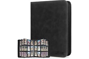 MIXPOET Raccoglitore Top Loader Carte, Album Card Binder 9 Tasche per 252 Top Loaders, Raccoglitori Carte Collezionabili - YGO/PTCG/MTG/TCG Sports Cards, Libro Porta, Non per carte SENZA un Top Loader