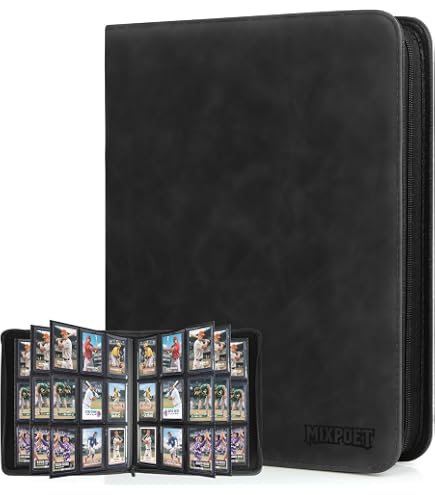 Elite Shield Classeur Toploader 252 Cartes – Album Zippé pour Cartes en Toploader – 9 Poches par Page – Compatible avec carte PKM, One Piece, Magic avec toploader – Cartes à Collectionner