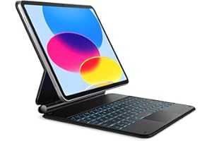 ‎DRACOOL Dracool Tastatur Hülle für iPad 10. Generation 2022 (10,9 Zoll) Tastatur mit Trackpad Magnetische Freischwebende Beleuchtete Magic Type Keyboard Case QWERTZ für iPad 10th 2022, Schwarz