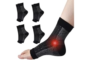 HOME HOLIC Compression Socks for Women Men 4 PAIR Neuropathy Socks Ankle Support Foot Sleeves Neuro Socks Arthritis Sprained Ankle Breathable Soothe Socks Pain Relief Support Brace