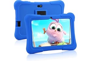 PRITOM Kids Tablets 7 Inch, WiFi Tablets for Children, Android 13, 32GB ROM,512GB Expand, Toddler Tablet, BT, Dual Camera, Parental Control,Kids Software Pre-Installed for Educating, Gaming（Dark Blue）