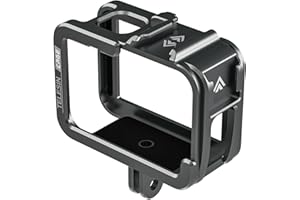 TELESIN Carcasa Protectora de Aluminio para GoPro Hero 13 12 11 10 9 Negro, se Adapta a Go Pro con Filtro de Lente ND CPL MAX Lente en la cámara, con Zapata fría para conectar al micrófono de luz de