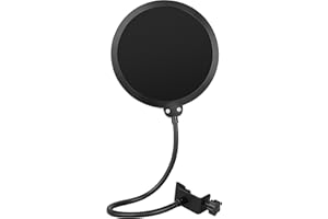 InnoGear Microfono Pop Filter con Double Layer Schermo Sano Guardia Vento Schermo Popfilter per Blue Yeti e Altri Recording Studio Mic