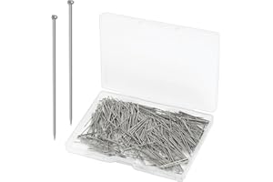 GREACESRIO Spilli per Cucito Acciaio Inox, 500 Pezzi 26 mm Spilli da Cucito con Testa Fine e Dritta in Raso per la Cucito, Creazione di Gioielli e Artigianato