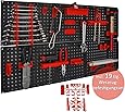 Kraftwerk Werkzeughalter-Set Für Lochwand – 22-teilig, Praktische Halterungen Für Ordnung In Werkstatt & Garage