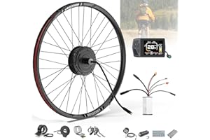 BAFANG Motor Trasero de Bicicleta 48V 500W Motor Rueda para Bici 26" 27,5" 700C (28" y 29") Versión Casete Old:135-142mm Rear Hub Motor Kit de Conversión de Ebike con Pantalla LCD EKD01