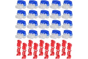 FGen 30pcs Connecting Terminals for Robot Lawnmower, Connectors Cables Accessories with Waterproof Gel, for Husqvarna Automower, Worx, Bosch, Gardena Robotic Lawnmower