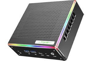 ‎TRYCOO Trycoo HA-4 Mini Gaming PC, AMD Ryzen 7 Mini PC Ryzen 7 7840HS Processor (up to 5.1GHz), DDR5-5600 32GB RAM 1TB PCIe4.0 SSD. Triple 4K@60Hz Output, 2.5Gbps LAN/Wi-Fi6/BT5.2, USB-C and RGB