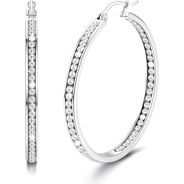 Boucles D'Oreilles Créoles En Or Pour Femmes Et Filles, Grosses Boucles