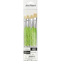 Lot De 5 Pinceaux Da Vinci Fit – Synthétique Et Bristle – Séries 373 Et 379, Tailles 2,6,12,8,12 – Pour Peinture Acrylique Et Aquarelle