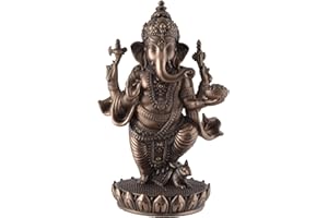 VOGLER Joh. Vogler GmbH Ganesha indyjski bóg szczęścia – na kwiatku lotosu brązowany i barwiony przez Veronese