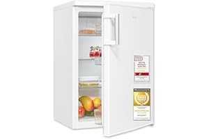 Exquisit Kühlschrank ohne Gefrierfach, 133 Liter, Vollraumkühlschrank freistehend, Türanschlag Wechselbar, KS516-V-H-010E weiss