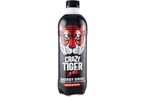 FONTI DI CRODO 1931 LEMON SODA Crazy Tiger | Energy Drink Gusto Original, 1 Bottiglia da 50 cl PET Richiudibile, con Caffeina, Taurina, Vitamine, -50% di Zuccheri