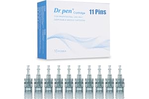 BESTAUTY 10 Pièces Dr. pen Ultima M8 Cartouches d'Aiguilles de Rechange 11 Pins - 100% Original Dr. pen Ultima M8 Aiguilles - Pour Dr. pen Ultima M8 Stylo de Microneedling Électrique (11Pins, 10PCS)