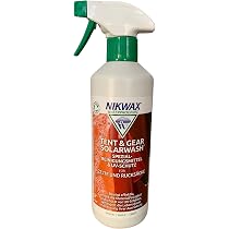 Nikwax Tent & Gear Nettoyant Solaire pour tentes et Sacs, nettoyant Technique et bloqueur d'UV, Spray de 500 ML Nikwax Tent & Gear Nettoyant Solaire pour tentes et Sacs, nettoyant Technique et bloqueur d'UV, Spray de 500 ML