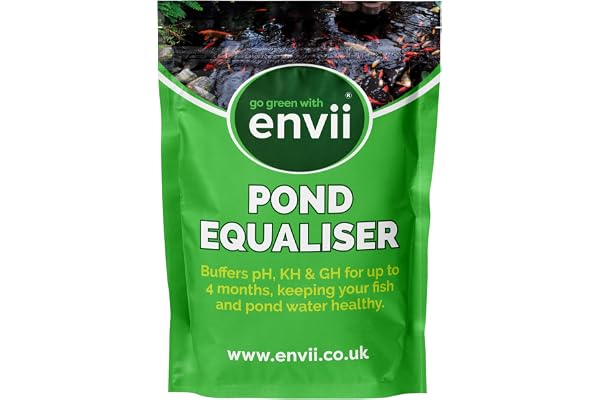 Envii Pond Equaliser - Traitement Bassin avec Poisson Exterieur Jardin - Regulateur de pH - Rendre Leau de Létang Plus Sûre - Traite 2500 litres à n'importe Quelle température