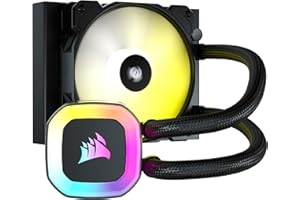 CORSAIR H55 RGB Liquid CPU Cooler - 120mm AIO - SP120 RGB ELITE Fan - Fits Intel LGA 1200/115X/2066, AMD AM4 - Motherboard ARGB Adapter Included - Black
