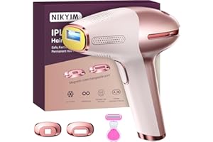 NIKYJM IPL Laser Hair Removal Device with Ice Cooling, 3-in-1 HR/SC/RA Painless Hair Remover Machine, 3 Functions, 9 Levels, at-Home Salon for Women/Men/Face/Bikini/Line/Body/Leg/Armpit