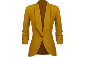 UNibelle elegante Blazer mujer Chic de gran tamaño chaqueta Blazers chaqueta traje manga 3/4 casual Slim S-XXL