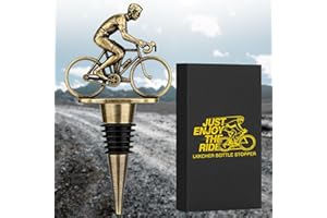 LKKCHER Bouchon Bouteille Vin de Vélo Vintage, Économiseur Vin, Idée Cadeau Homme pour Fête des Pères, Noël, Anniversaire - Papa, Petit Ami, Mari, Grand-Père Cycliste
