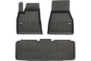 M MOTOS Alfombrillas de Goma para Tesla Model S Desde 2012 Mejore la Comodidad de Sus Viajes con la Alfombra Antideslizante Car 3D- Alfombrillas de Coche para Varias Estaciones