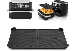 DREAKU Osłona przed pryskaniem do frytkownicy na gorące powietrze Ninja Foodi Flexdrawer 10,4 l, stal nierdzewna, silikonowa ochrona przed pryskaniem, akcesoria do frytkownicy na gorące powietrze,