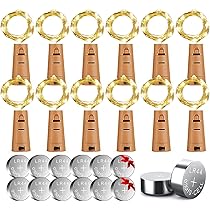 Luci LED Per Bottiglie - 3 Pezzi, Tappi Luci Con Filo 2M, Decorazione Per Feste E Casa