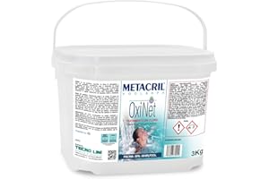 Metacril Oxygen Active Granular - OxiNet 3 kg. - Ideal for swimming pool or hydromassage (Teuco,Jacuzzi,Dimhora,Intex,Bestway,ECC.) Immediate shipping