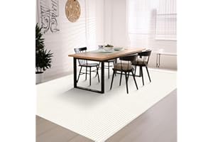 HOMFINE Moderno Tappeto Salotto-Tappeto Soggiorno Pelo Corto Tappeto lavabile Tappeto Camera da Letto Tappeti per interni ed esterni Antiscivolo e resistente all'usura Tappeti Beige 160x230cm