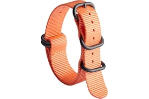 BINLUN Nylon Watch Strap, Multicolor Watch Bands Replacement for Men Women 18mm 19mm 20mm 21mm 22mm 23mm 24mm G10 Premium Ballistic with Military Heavy Duty 5 Rings Silver/Black Stainless Steel Buckle