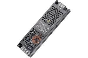 Transformador 220V a 24V 400W, Driver para LEDs 16.67A, Fuente de Alimentación Ultrafino, Adaptador de Voltaje Constante para Tiras LED Bombillas MR11 G4 MR16, DUSKTEC