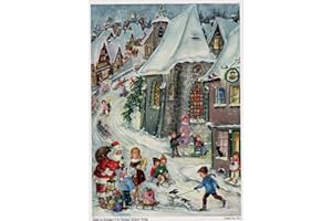 ‎RICHARD SELLMER VERLAG Richard Sellmer Verlag Nostalgischer Adventskalender / Weihnachtskalender mit Bildern und Glimmer für Kinder und Erwachsene Rodelfreuden