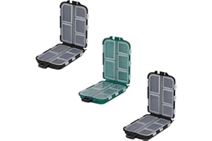 OKVGO 3pcs Fishing Tackle Box of Fishing Accessories Storage Organizer Box for Sea and Carp Coarse Fishing Lures Hooks Swivels Baits Beads Tube Sleeves Clips Size S Multicoloured