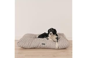 Dear Friend | Cama Perro 75x50x10 Gruesa y Acolchada 100% Algodón con Acabado Antimanchas - Cama Perro Antipelos, Trapo Húmedo y Desaparecen Manchas, Relleno Confortable, 100% Made in Spain