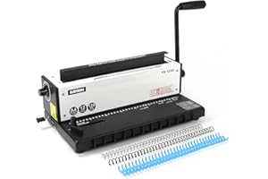 RAYSON Rilegatrice Spirale Metallica, Rilegatura 120 Fogli, 34 Fori, Passo 3:1, A4, TD-1200