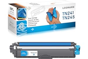 LOSMANN 1x toner cyjan kompatybilny z Brother TN-241 TN-245 do Brother DCP-9015CDW DCP-9020CDW DCP-9022CDW HL-3140CW HL-3142CW HL-3150CDN HL-3150CDW HL-3152CDW HL-317. 0CDW HL-3 172CDW MFC-9130CW