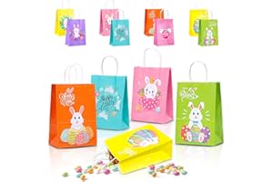 Mizijia Ostertüten zum befüllen, 24 Stück Ostern Geschenktüte, Candy Tüten Geschenktüten Hasen Ostertüte, Geschenktüten für Kinder zu Ostern (Ostern Geschenktüte 24)