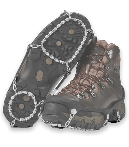 Crampons Ice Cleats Tractie Sneeuw Grips Voor Laarzen, Schoenen Vrouwen En Mannen Antislip 19 Roestvrijstalen Spikes Veilige Bescherming Wandelen Vissen Klimmen Bergbeklimmen 3339745766