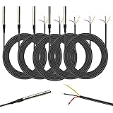 5Stk DS18B20 Temperatursensor 5M Wasserdicht Temperaturfühler Edelstahl Waterproof Probe Kompatibel mit Raspberry Pi inklusiv