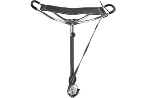 Januel - Canna per sedile rivali - Piedi telescopiche - Seduta in pelle - Piede guainato - Altezza 60-100 cm - Tempo libero Natura Outdoor Camping Caccia Pesca Bushcraft - Nero e Argento - con