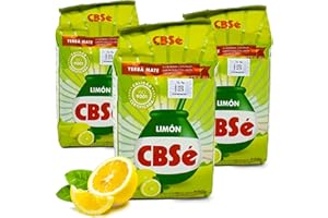 YERBEE CBSé Yerba Mate Tè Limone 1.5 kg (0.5 kg x 3) | Set Mate Argentino | Bevanda disintossicante ed energetica